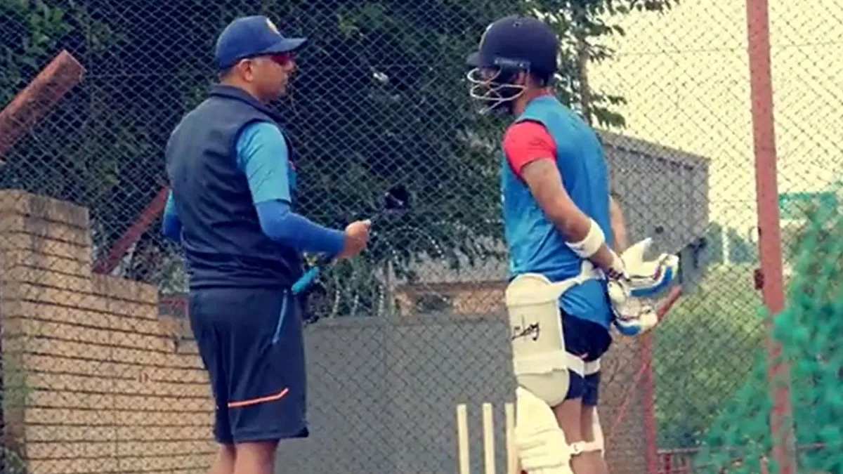 Indian team has first full training session Dravid gives batting tips to Kohli- India TV Hindi