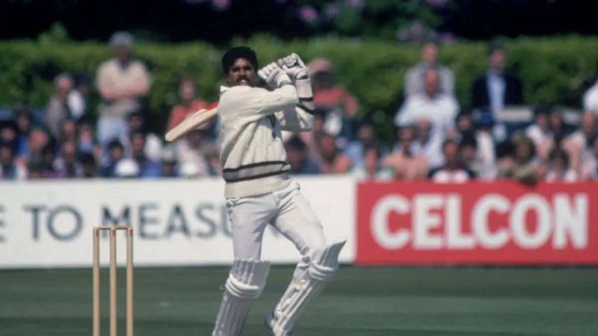 Kapil Dev during his record innings of 175 not out off 138...- India TV Hindi