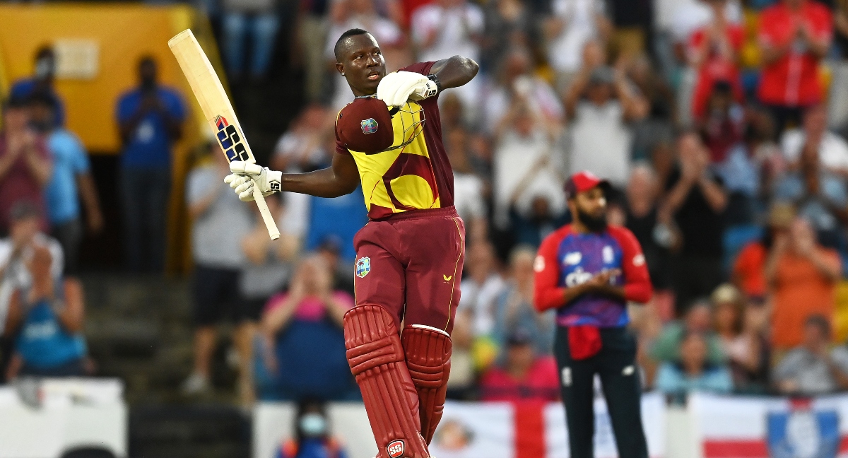 WI vs ENG : Rovman Powell and Nicholas Pooran star as West Indies defeat  England in third T20I, take 2-1 series lead/WI vs ENG : रोवमैन पॉवेल के  तूफान में उड़ा इंग्लैंड,