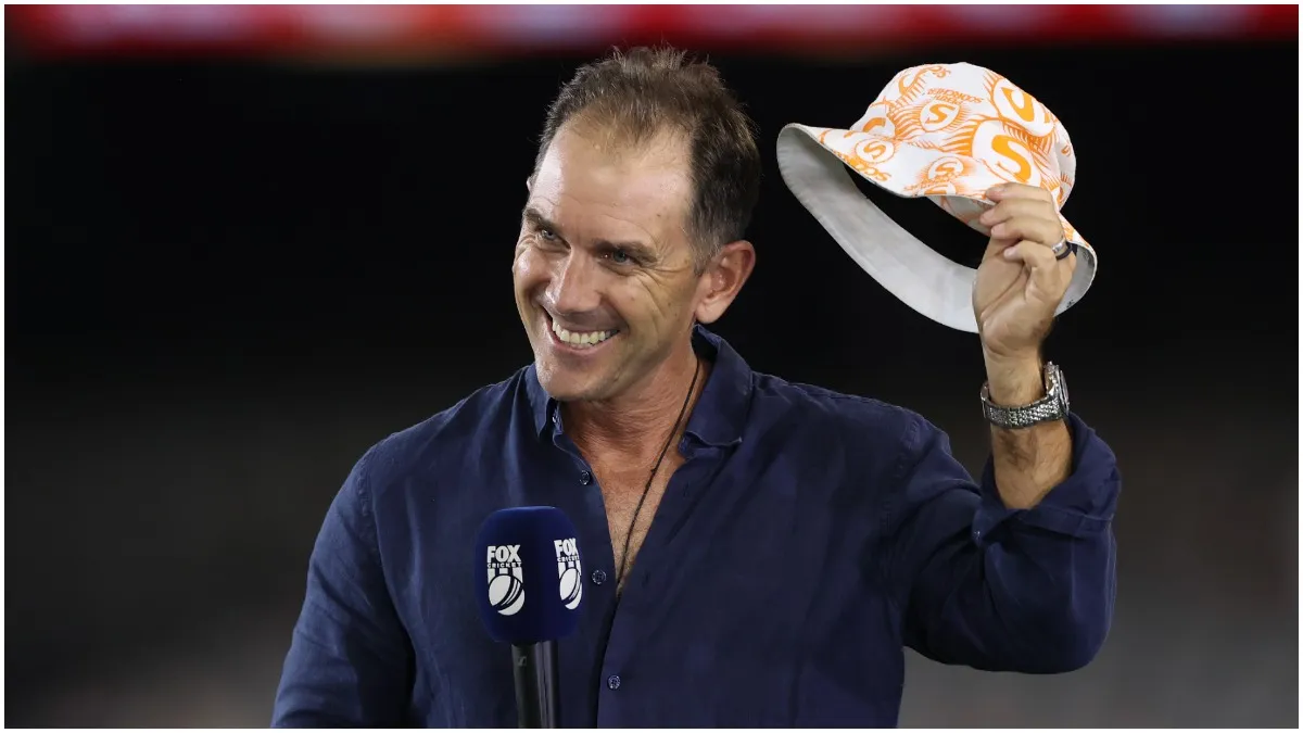 Justin Langer is seen prior to the Men's Big Bash League match between the Perth Scorchers and the S- India TV Hindi