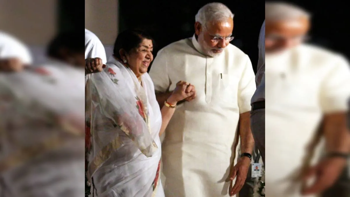 Prime Minister Narendra Modi and Lata Mangeshkar- India TV Hindi