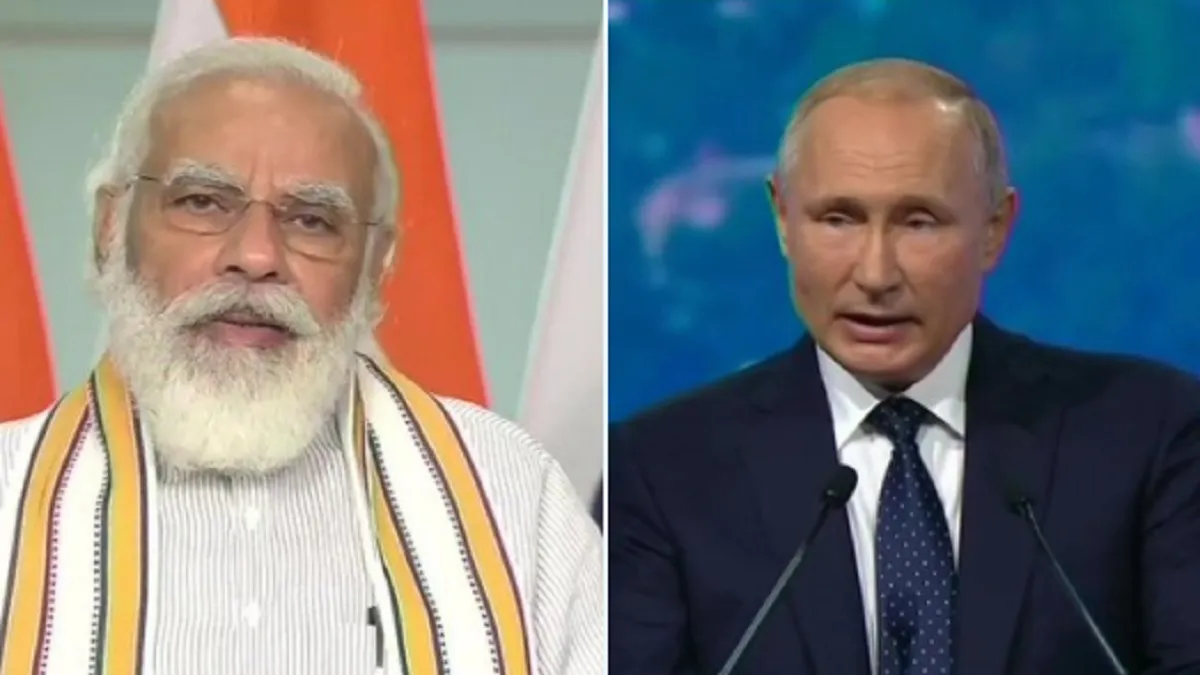 Prime Minister Narendra Modi and  Russian President Vladimir Putin- India TV Hindi