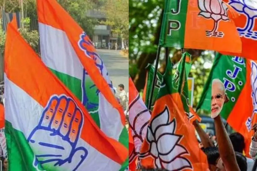 Congress and BJP Flag - India TV Hindi