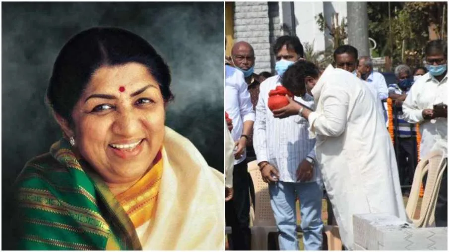 Lata Mangeshkar's ashes immersed in Ganga family reached Banaras with an urn- India TV Hindi