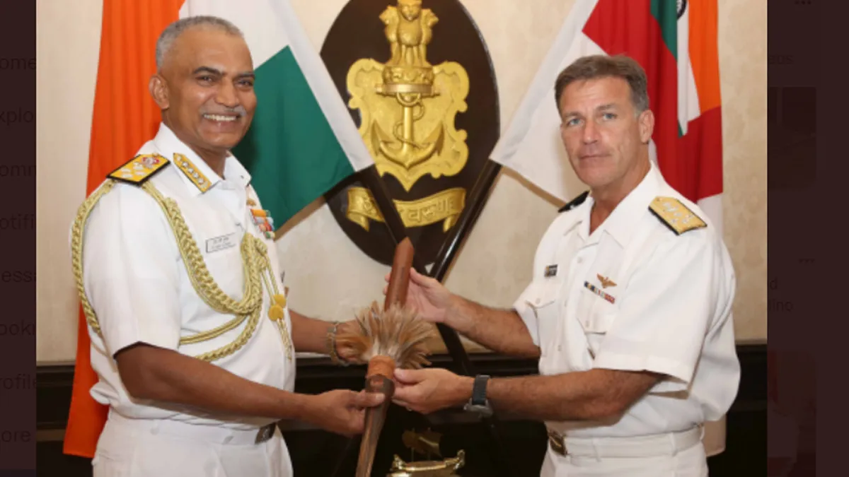 भारत के नौसेना प्रमुख एडमिरल आर. हरी कुमार और अमेरिकी हिंद-प्रशांत कमान के कमांडर एडमिरल जॉन एक्विलि- India TV Hindi