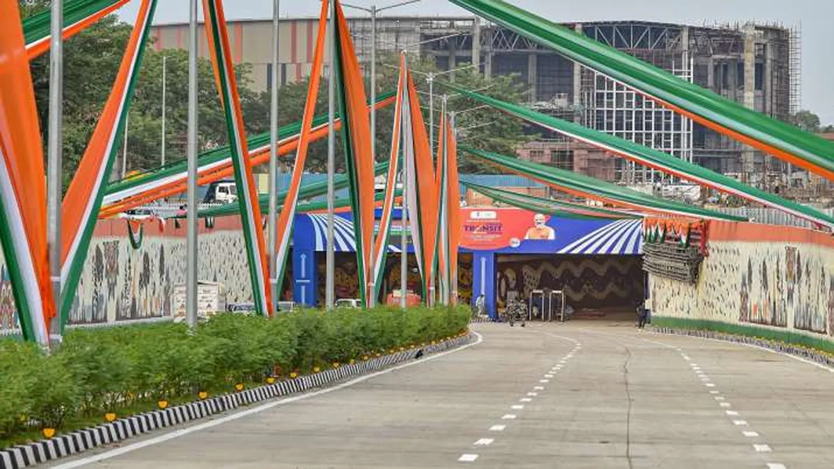 The main tunnel of the Pragati Maidan Integrated Transit...- India TV Hindi