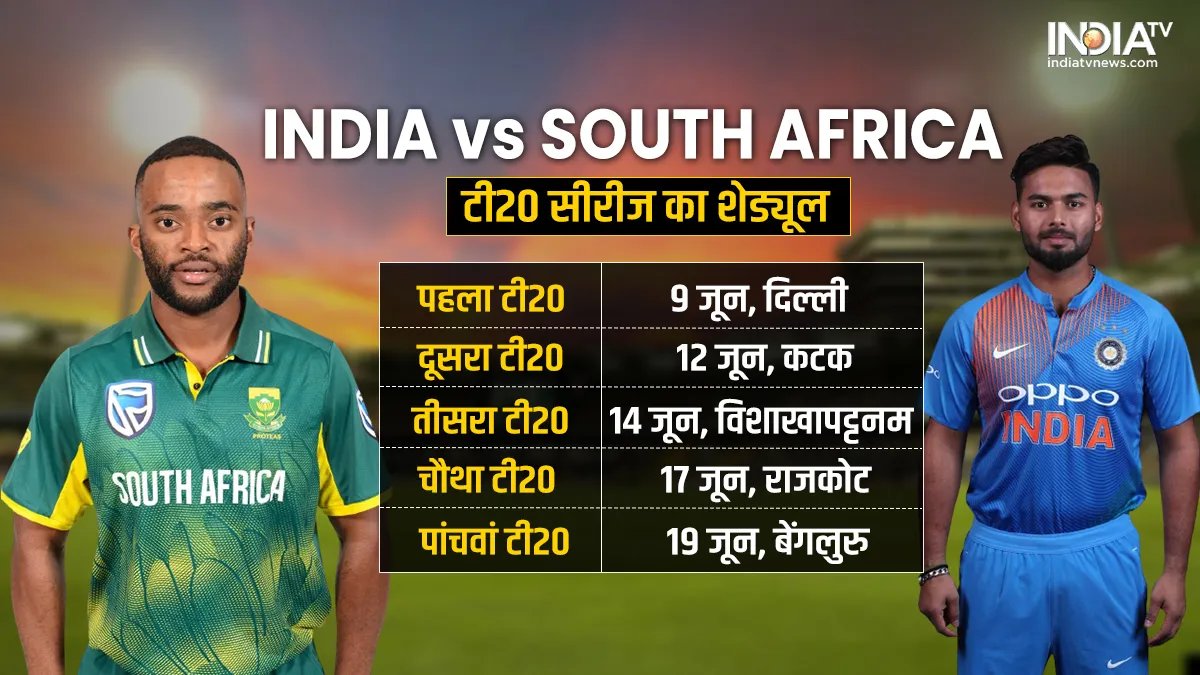 India vs South Africa T20I Schedule- India TV Hindi