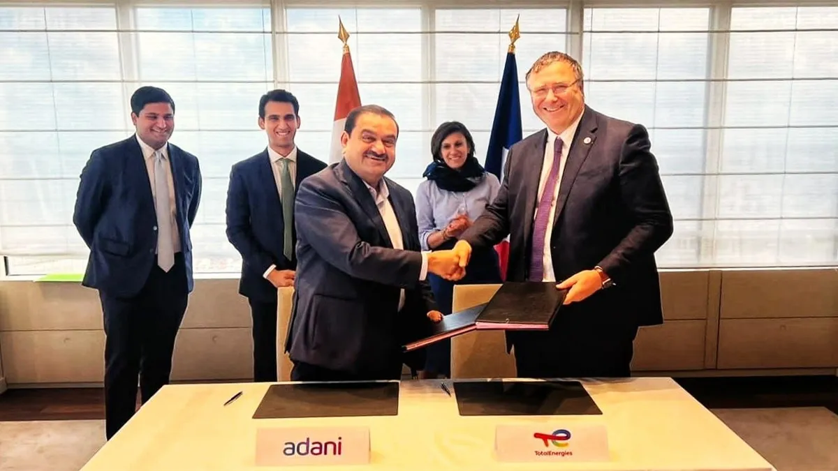 Gautam Adani, Chairman, Adani Group and Patrick Pouyanné,...- India TV Paisa