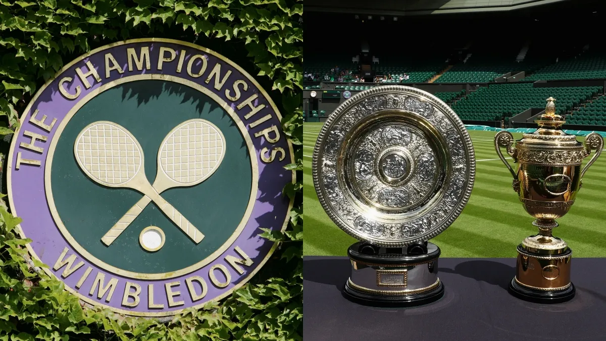 Wimbledon logo and trophies- India TV Hindi