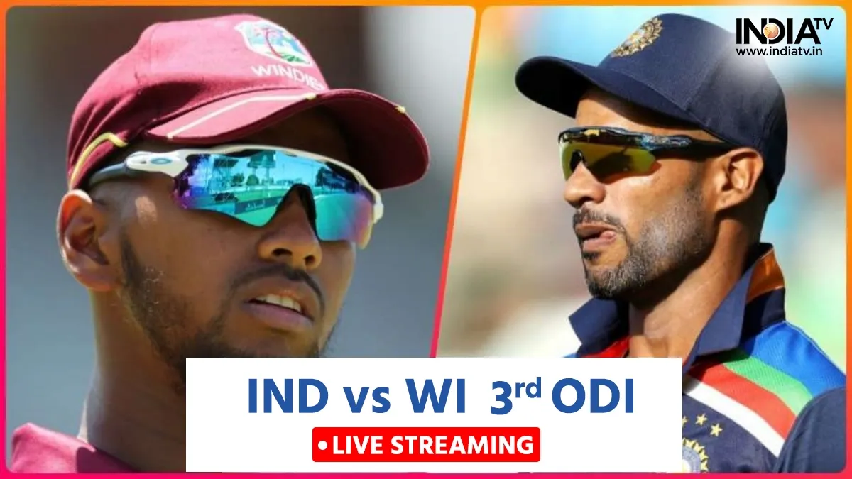 IND vs WI 3rd ODI Live Match Streaming Details- India TV Hindi