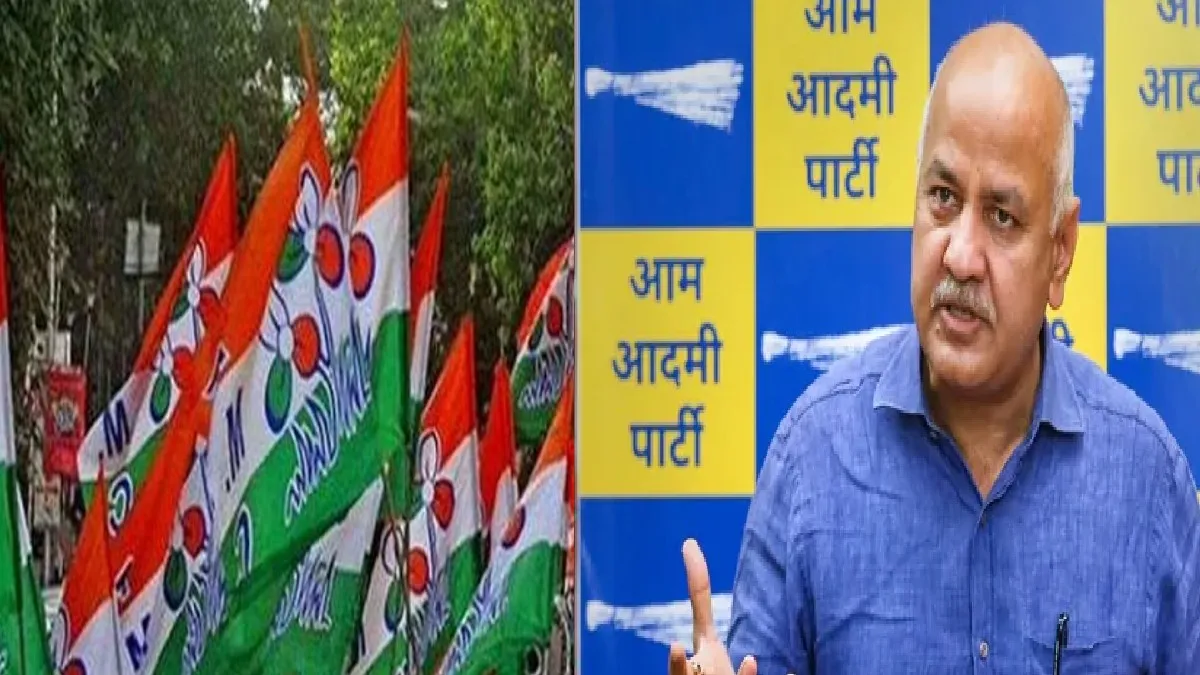 TMC Flag And Delhi Deputy CM Manish Sisodia(File Photo)- India TV Hindi