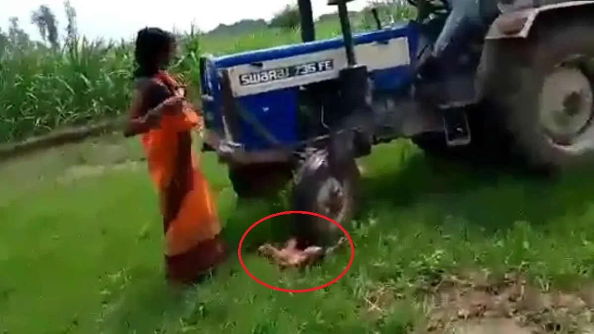 woman throws newborn in front of tractor- India TV Hindi