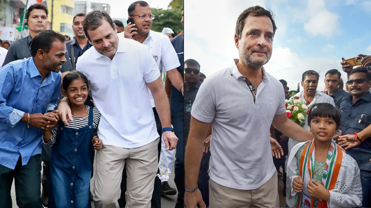 Rahul Gandhi with children during Bharat Jodo Yatra- India TV Hindi