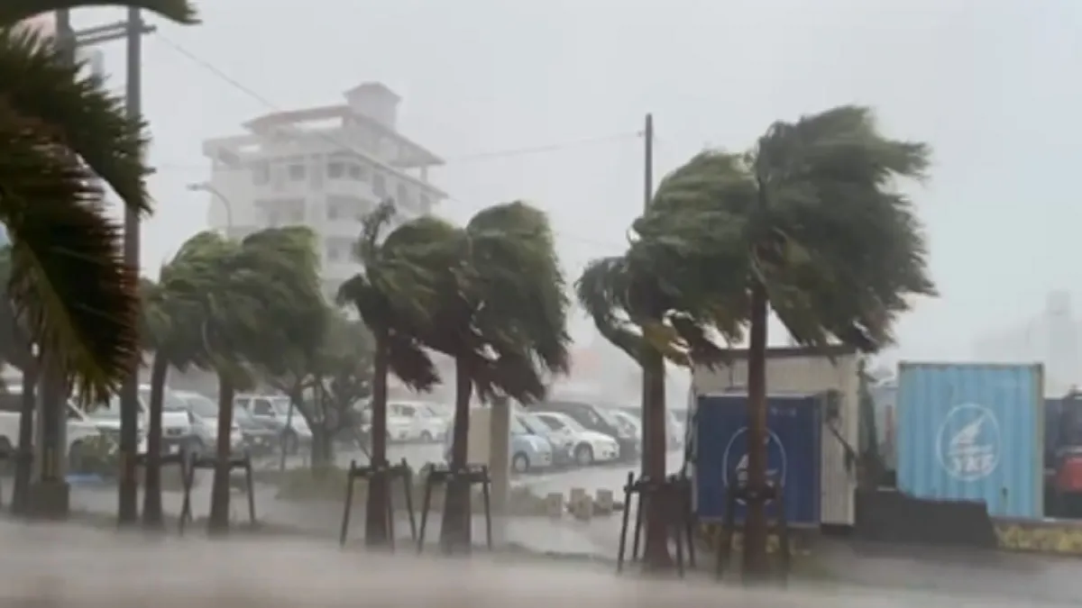 Typhoon Muifa storm- India TV Hindi
