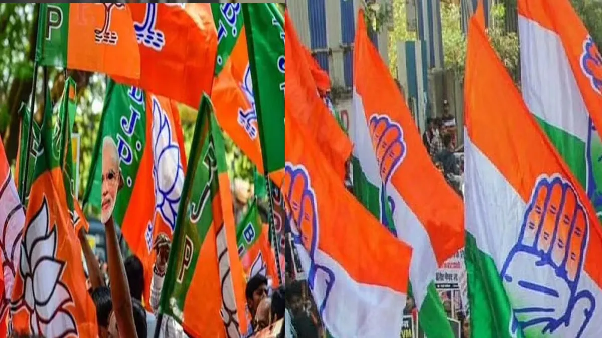 BJP And Congress Flag(File Photo)- India TV Hindi