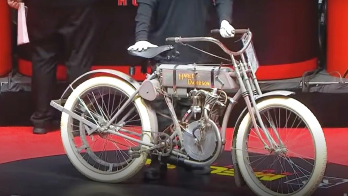 Harley-Davidson motorcycle made in 1908 auctioned- India TV Paisa