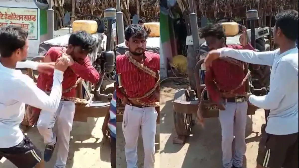 मजदूर को ट्रैक्टर से बांधकर बेरहमी से पीटा- India TV Hindi
