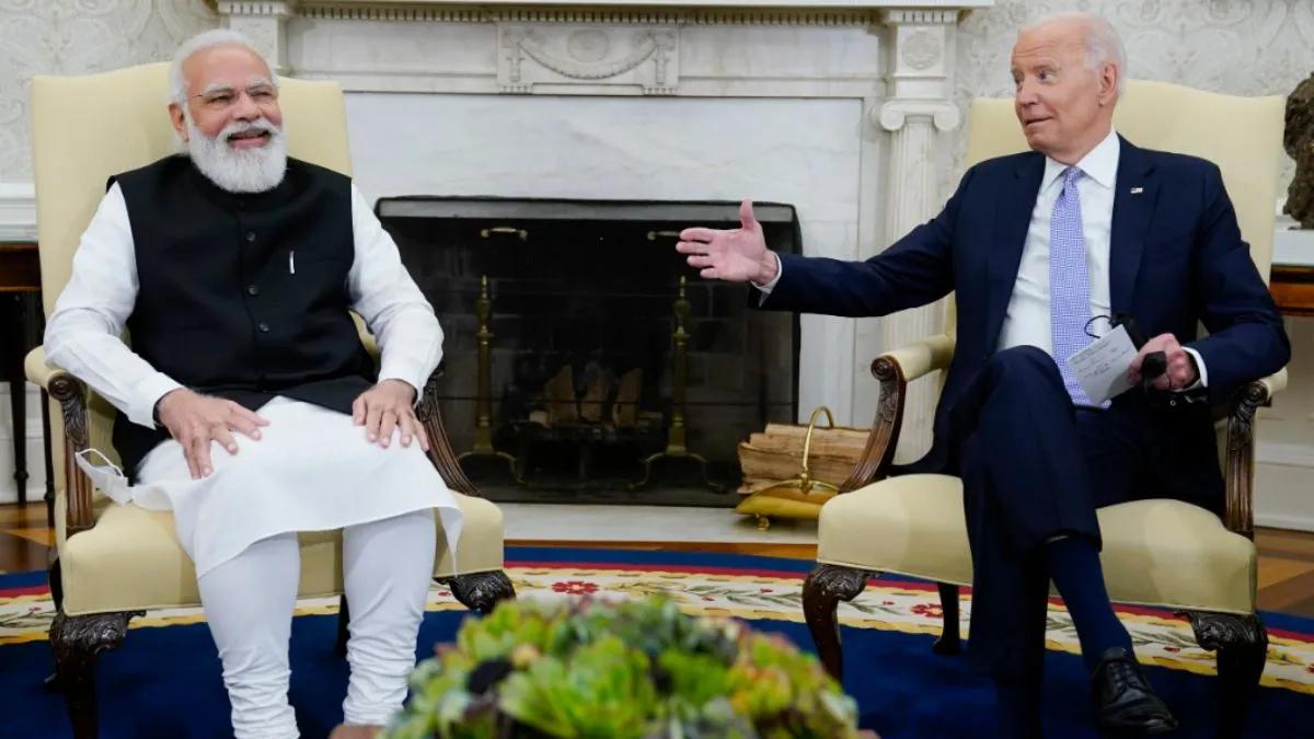भारत के प्रधानमंत्री नरेंद्र मोदी और अमेरिकी राष्ट्रपति जो बाइडेन - India TV Hindi
