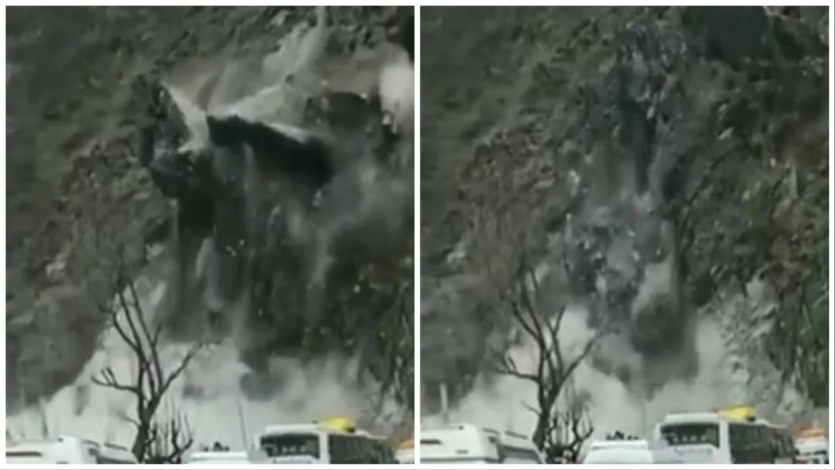 Char Dham Yatra Badrinath yatra halted And highway closed due to falling debris watch horrifying vid- India TV Hindi