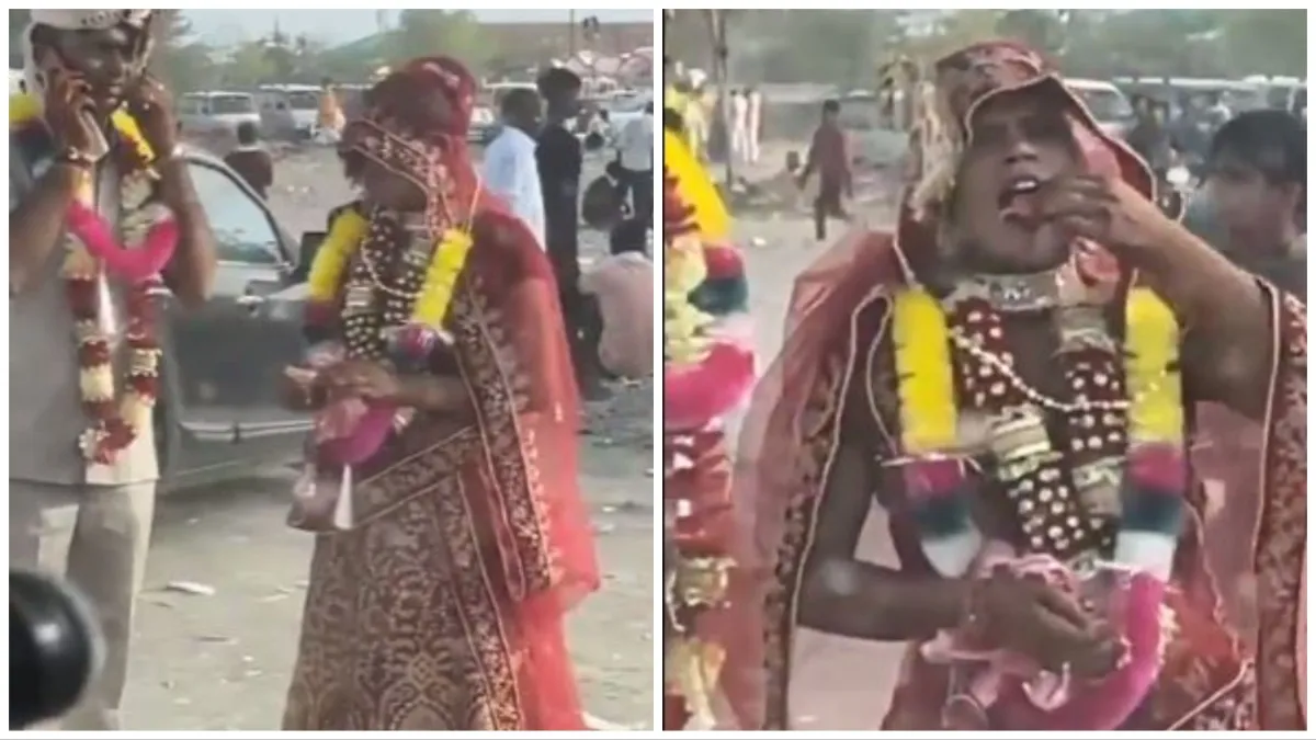 Dulhan Ka Video dulhan ne khaya gutkha bride groom google trending viral video bride eating gutkha - India TV Hindi