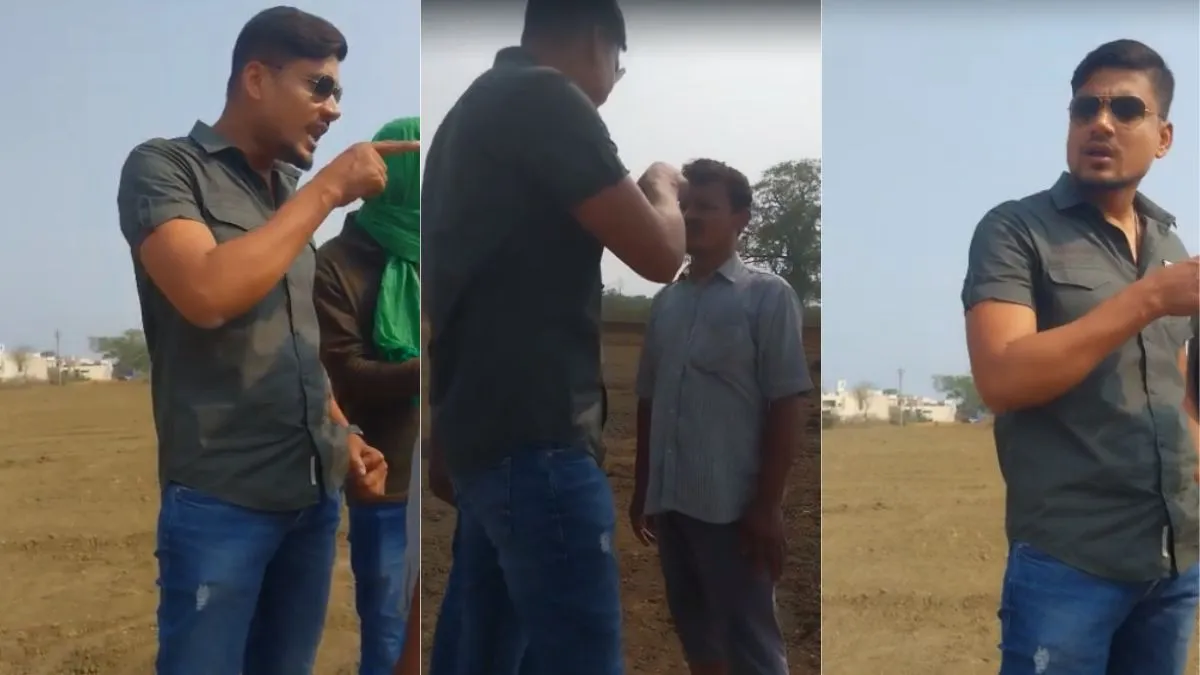 man threatens farmer  - India TV Hindi