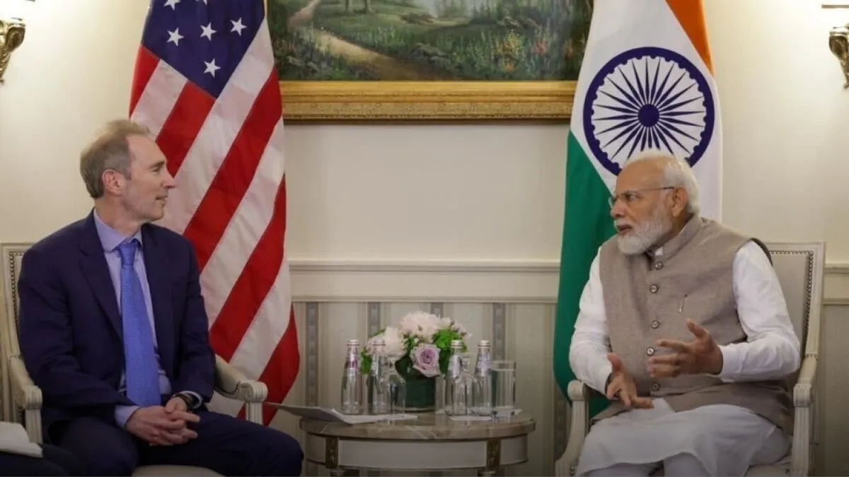 PM Modi in USA With Amazon CEO- India TV Paisa