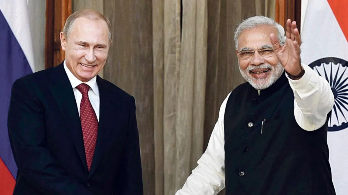 रूस के राष्ट्रपति पुतिन और भारत के प्रधानमंत्री नरेंद्र मोदी- India TV Hindi
