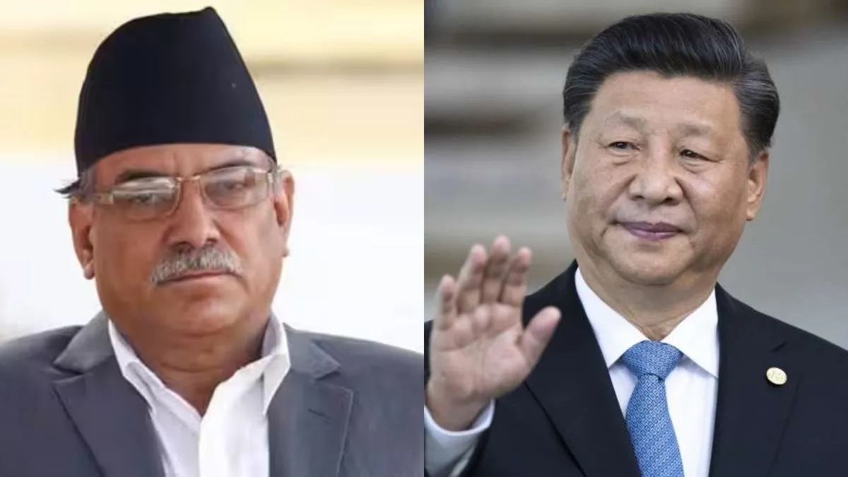 नेपाल के पीमए पुष्पकमल दहल प्रचंड और चीन के राष्ट्रपति ​शी जिनपिंग।- India TV Hindi