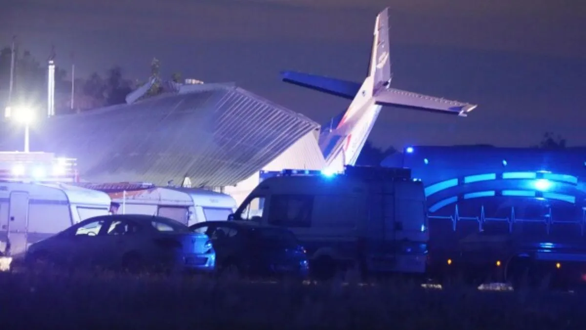 पोलैंड में दुर्घटना का शिकार विमान।- India TV Hindi