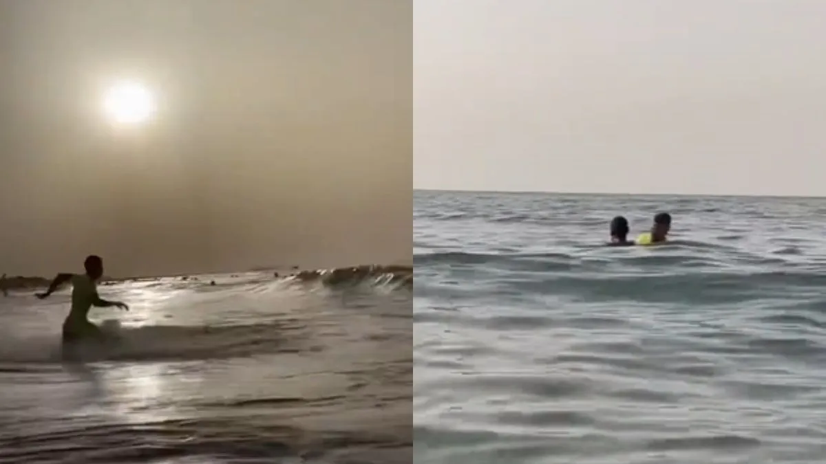 समंदर में डूब रहे शख्स की लड़के ने जान बचाई।- India TV Hindi