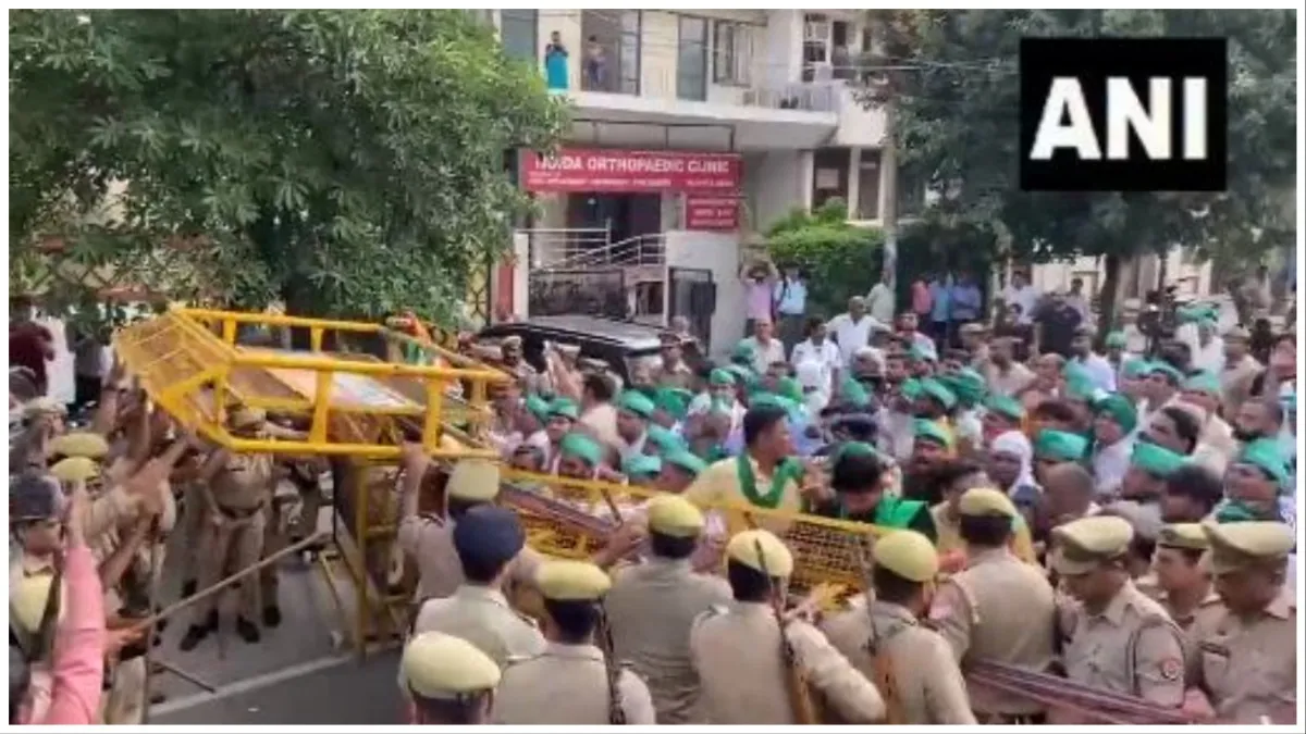 Bharatiya Kisan Parishad reached to lay siege to MLA Pankaj Singh's house scuffle with policemen- India TV Hindi