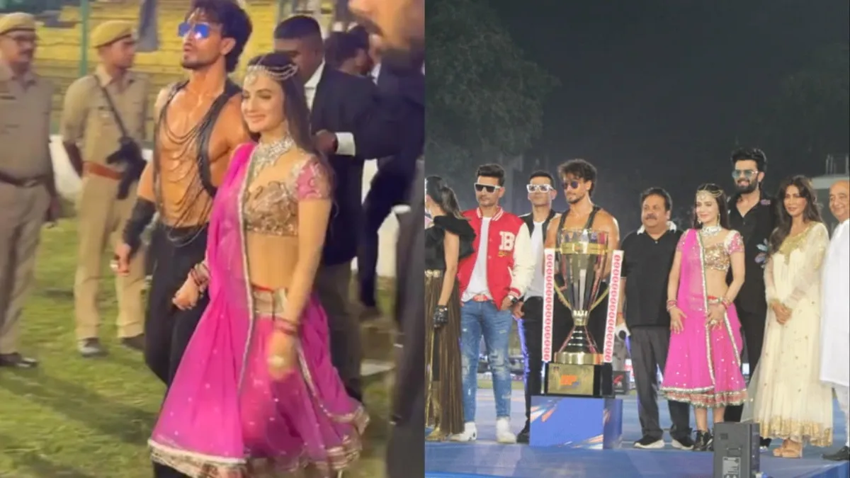 UP T20 League 2023 Sakina of Gadar 2 arrived holding the hand of shirtless Tiger Shroff ameesha pate- India TV Hindi