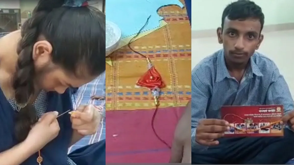 children making rakhis- India TV Hindi