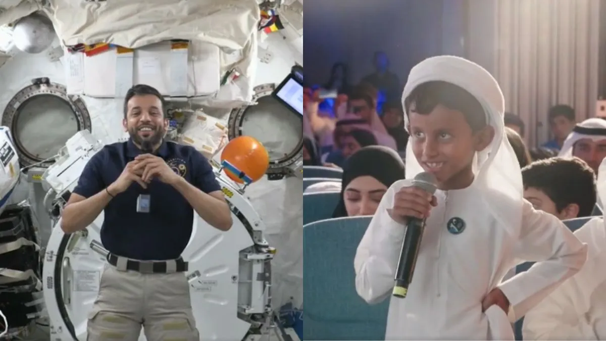 अंतरिक्ष यात्री ने स्पेस से अपने बेटे से वीडियो कॉल के जरिए बात की।- India TV Hindi