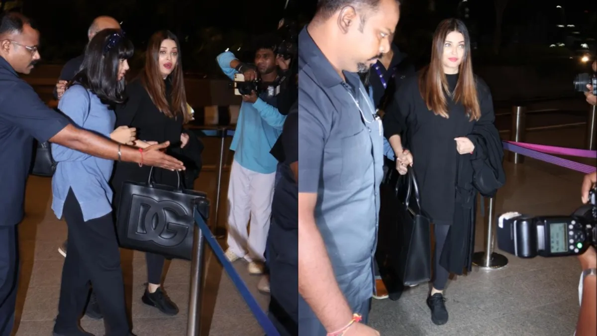 Aishwarya Rai Bachchan spotted with aaradhya in a stylish look actress polite gesture won the hearts- India TV Hindi
