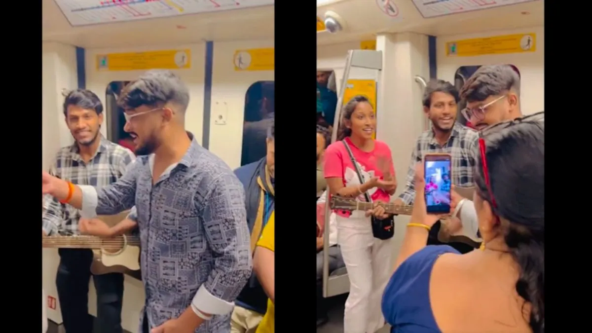 दिल्ली मेट्रो में देवा श्रीगणेशा गाते हुए युवकों को वीडियो वायरल- India TV Hindi