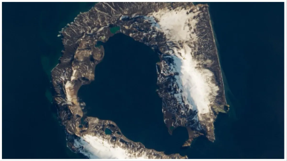 Deception Island Satellite image shared by NASA ON INSTAGRAM Enter If You Dare- India TV Hindi