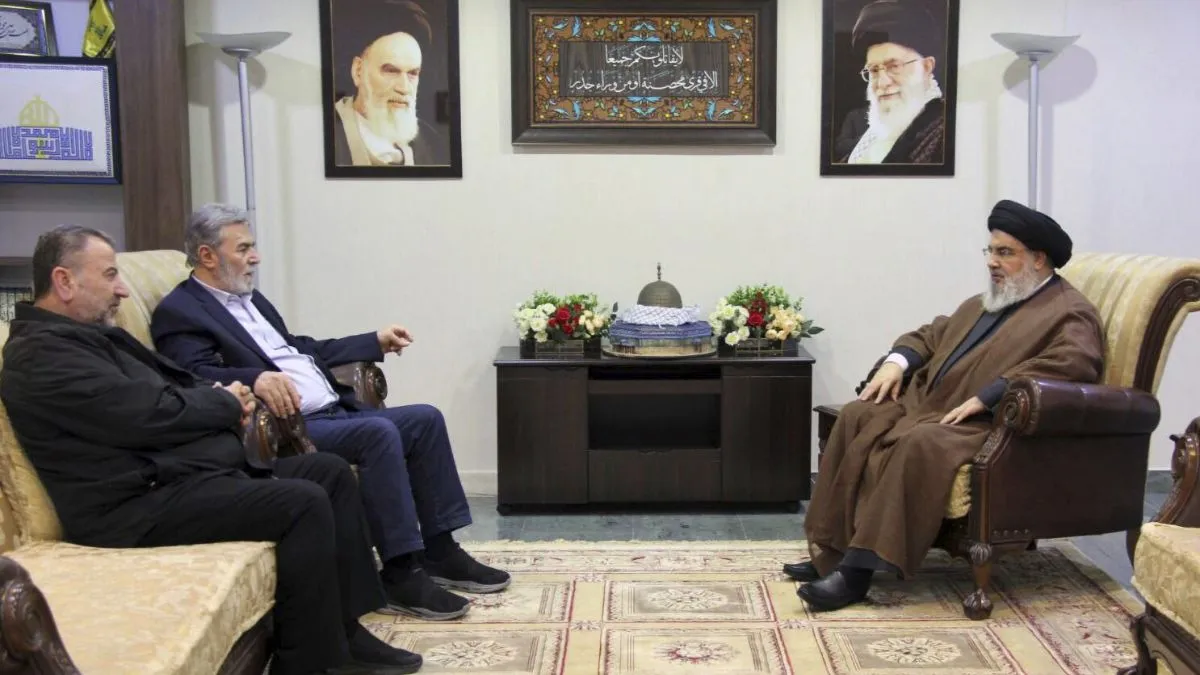 हिजबुल्ला, हमास और फिलिस्तीनी इस्लामिक जिहाद के नेताओं की बैठक। - India TV Hindi