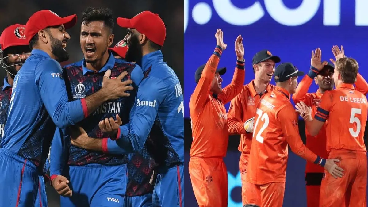 Afghanistan and Netherlands Cricket teams.- India TV Hindi