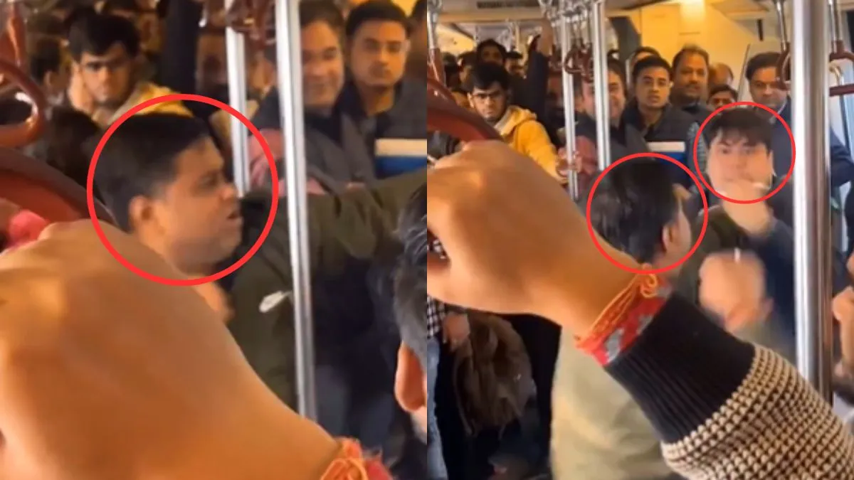दिल्ली मेट्रो में लड़ाई का वीडियो वायरल- India TV Hindi