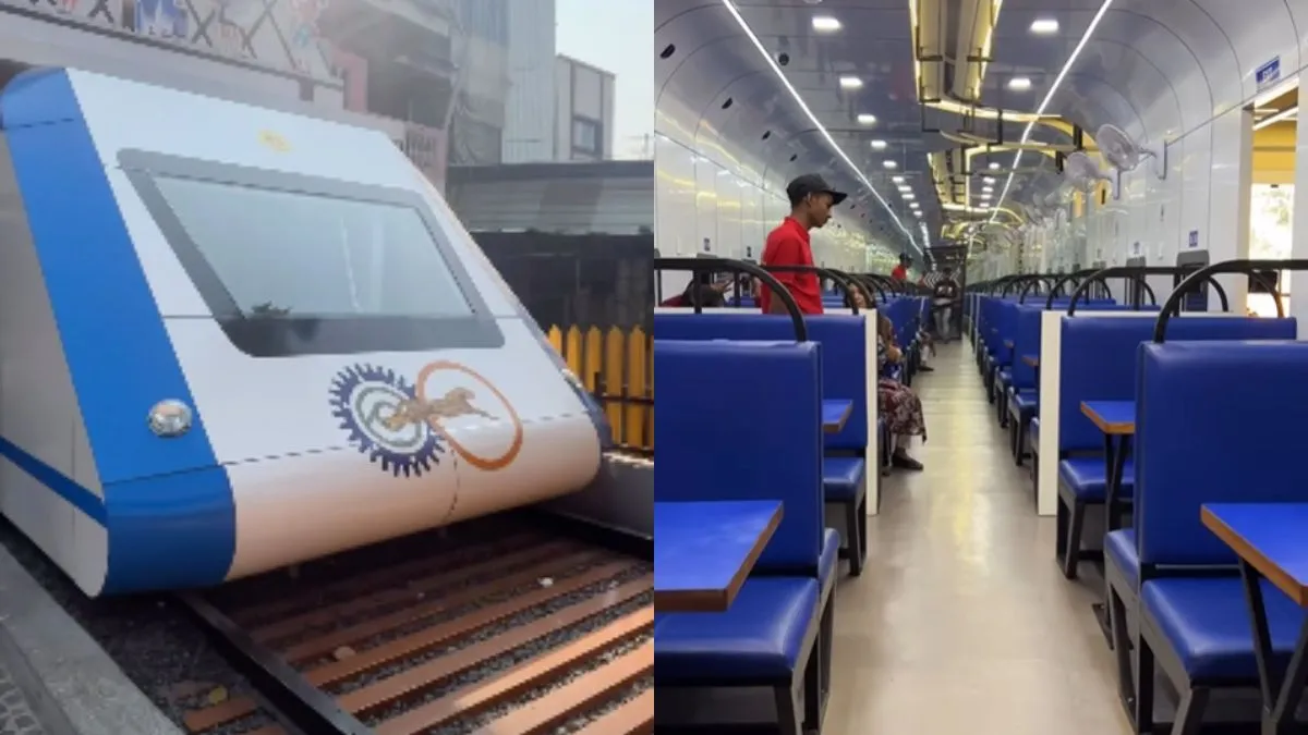 वंदे भारत एक्सप्रेस ट्रेन की थीम पर बना रेस्तरां- India TV Hindi