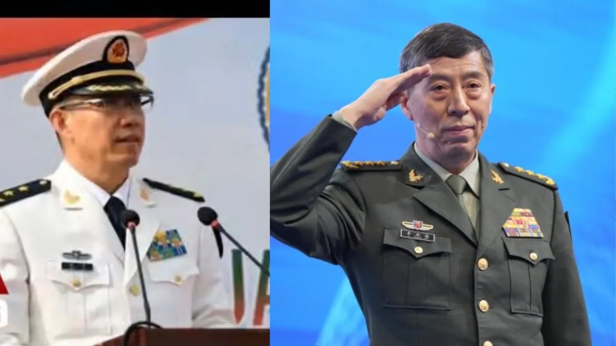 चीन के नए रक्षामंत्री दोंग जुन (बाएं) और पूर्व रक्षामंत्री ली शांगफू (दाएं)- India TV Hindi
