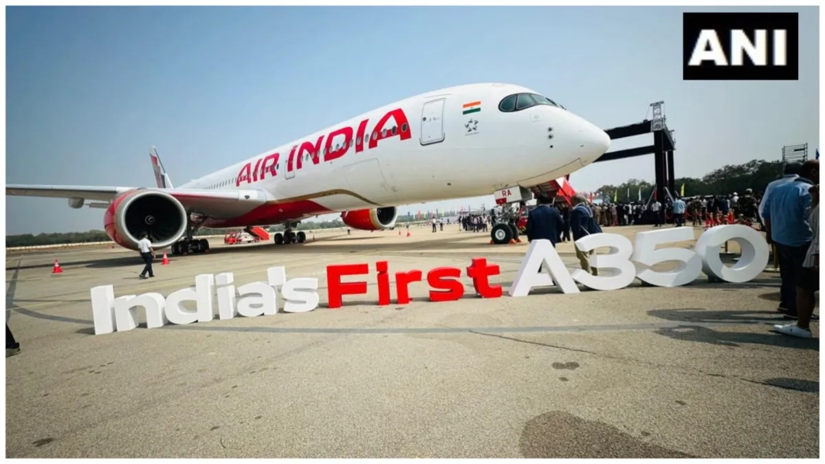 Jyotiraditya Scindia unveils Air India Airbus A350 at the Wings India event in Hyderabad- India TV Hindi