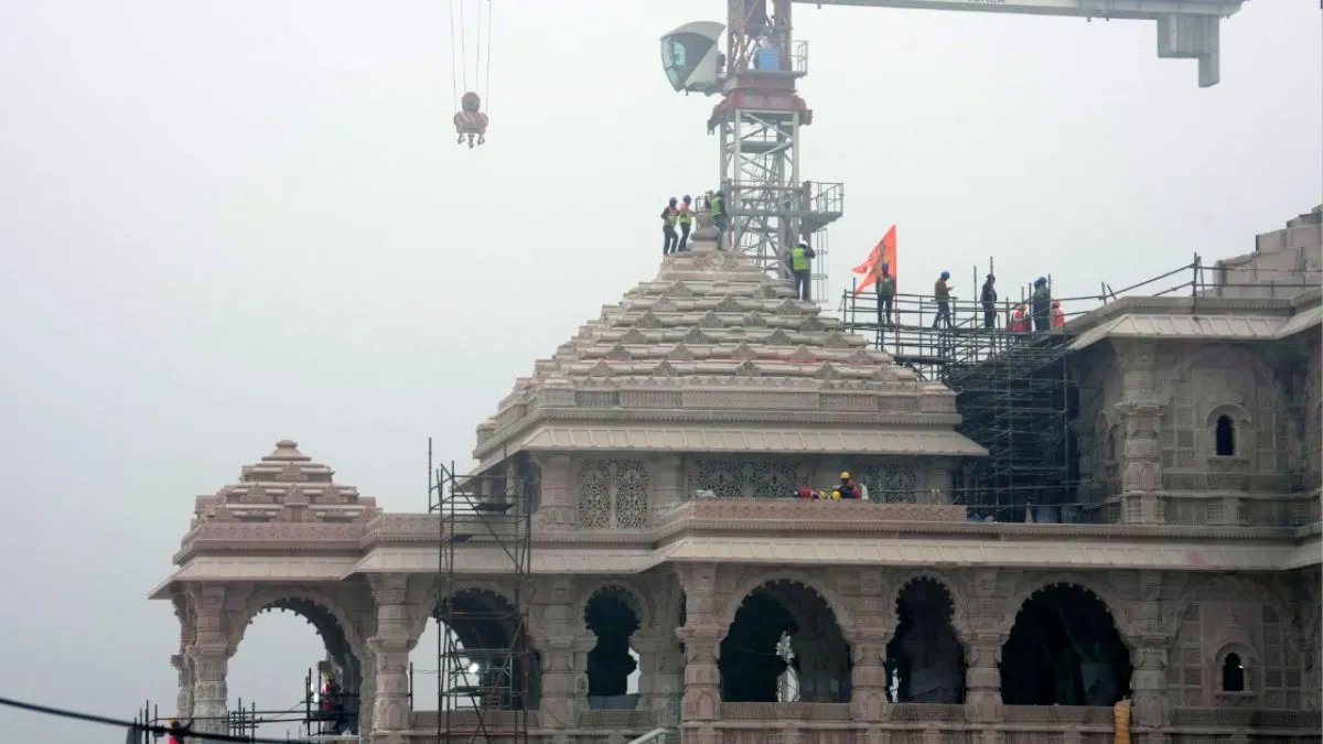 Shri Ram Temple under construction in Ayodhya.- India TV Hindi.