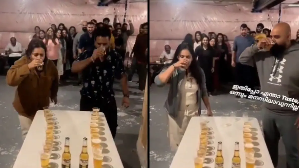 शराब पीते हुए पुरूष और महिलाएं।- India TV Hindi