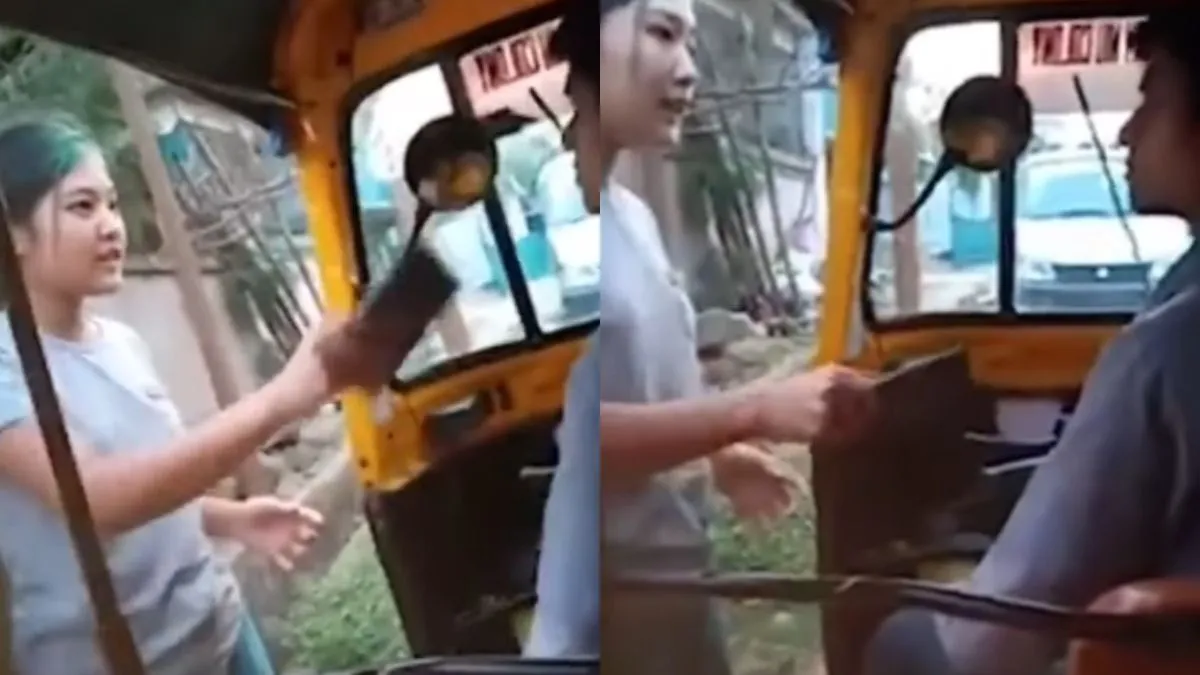 Girl arguing with rickshaw driver - India TV Hindi
