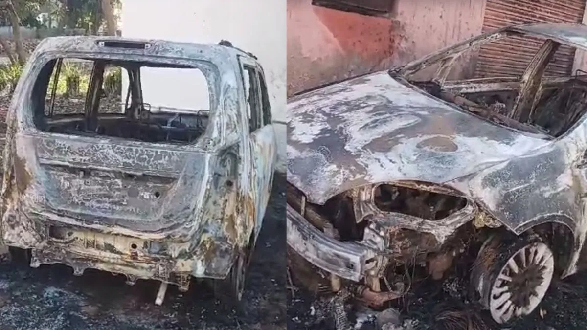 cars on fire- India TV Hindi