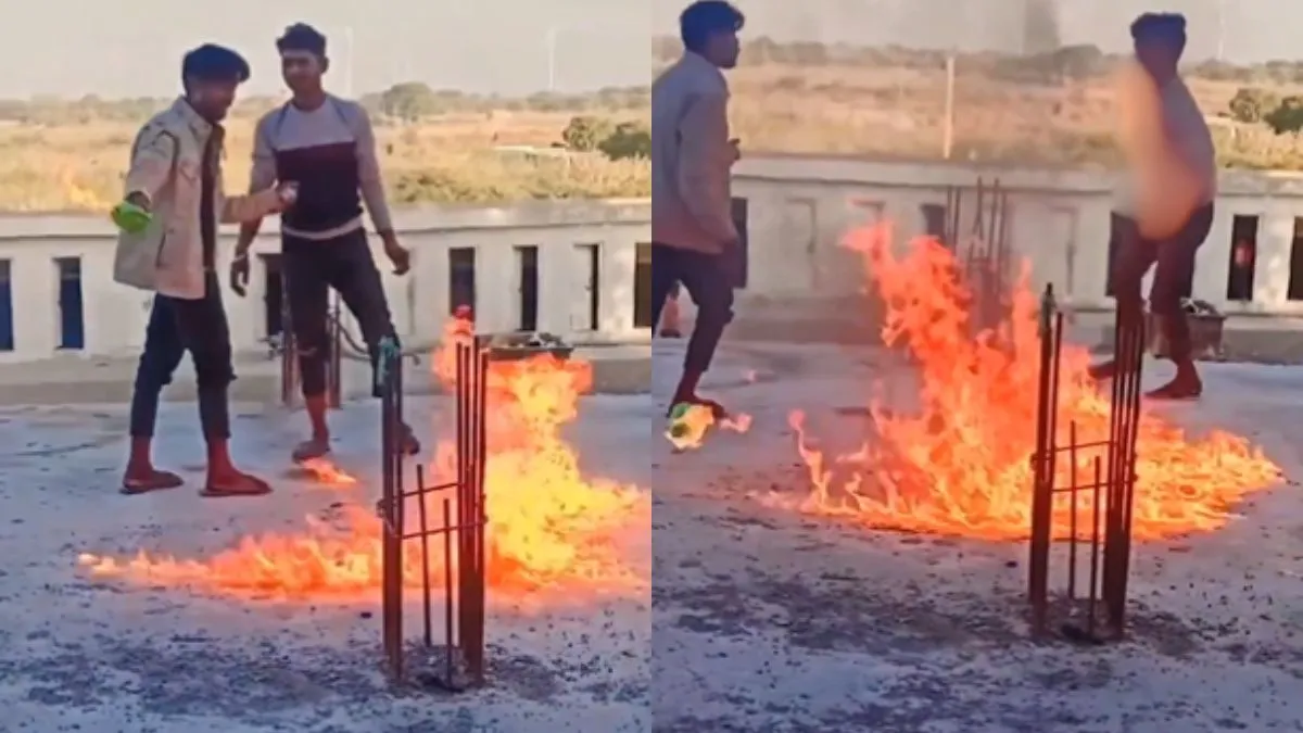 आग से खेलना शख्स को पड़ा भारी- India TV Hindi