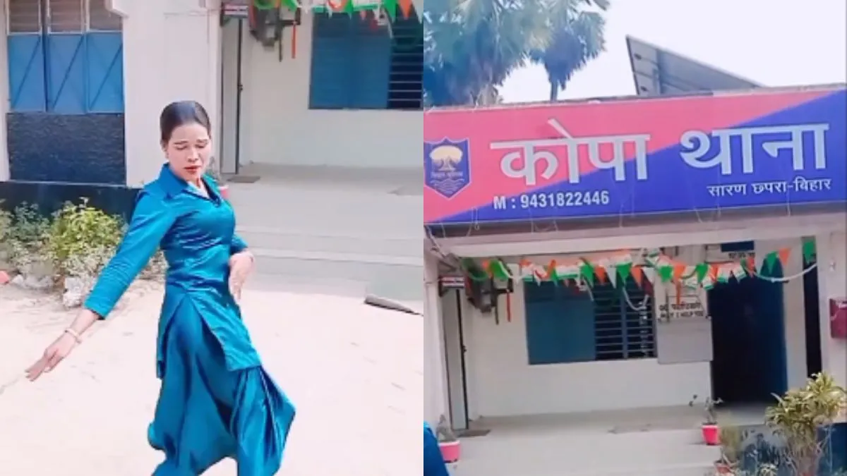 Girl seen dancing outside the police station - India TV Hindi