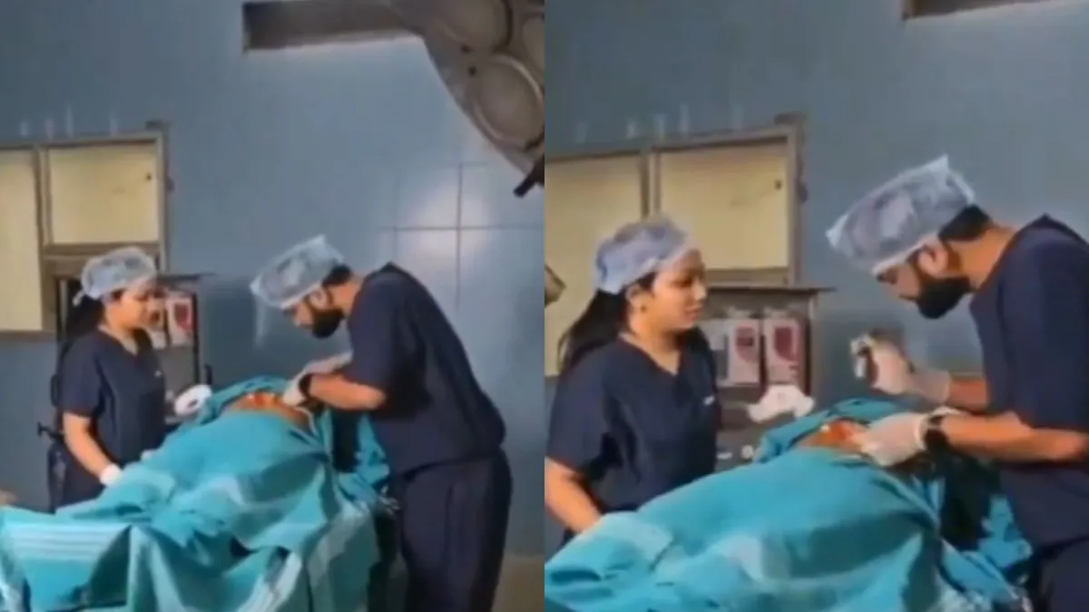 Couple getting pre-wedding photoshoot done in operation theater - India TV Hindi